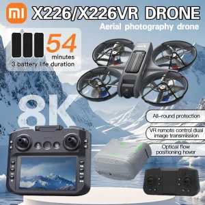 Drone Xiaomi X226/X226VR – Mini Quadcopter 4K/6K/8K HD | Écran intégré | Caméra réglable | Moteur brushless – Amahra Tech Store
